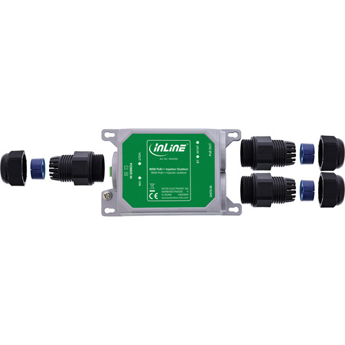 InLine® PoE++ Outdoor Injektor, 10Gb/s, 90W, IP67