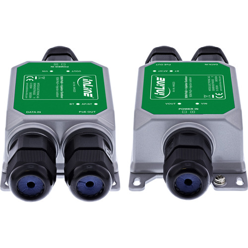 InLine® PoE++ Outdoor Injektor, 10Gb/s, 90W, IP67