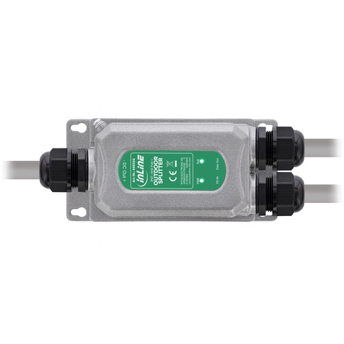 InLine® PoE++ Splitter Outdoor IP67 IK10 60 W 12 V 1 Gb/s