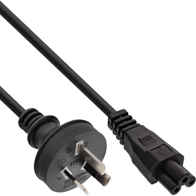 InLine® Power Cable for Notebook, Australia, black, 2m (Produktbild 1)