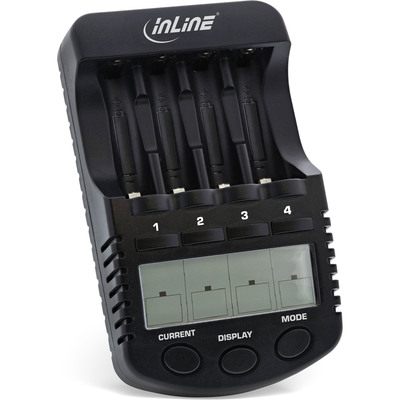InLine® Premium Schnell-Ladegerät, NiCd+NiMH AA und AAA