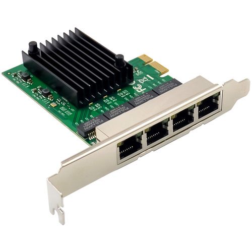 InLine® Quad Gigabit Netzwerkkarte, 4x RJ45 1 Gb/s, PCIe x1