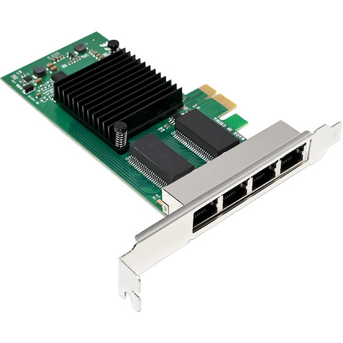 InLine® Quad Gigabit Netzwerkkarte, 4x RJ45 1 Gb/s, PCIe x1