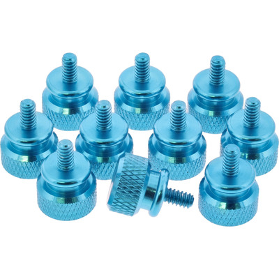 InLine® Rändelschrauben für Gehäuse, Alu, blau, 10er Pack (Produktbild 1)