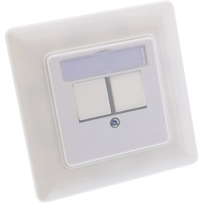 InLine® Rahmenset für 2x RJ45 Bu/LSA Einsatz 90°, Keystone SNAP-In, weiß RAL9010 InLine® Rahmenset für 2x RJ45 Bu/LSA Einsatz 90°, Keystone SNAP-In, weiß RAL9010