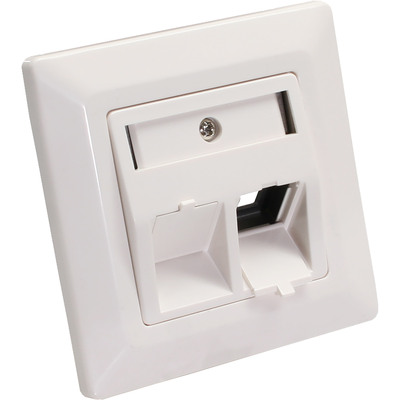 InLine® Rahmenset für 2x RJ45 Bu/LSA Einsatz, Keystone SNAP-In, weiß RAL9010 InLine® Rahmenset für 2x RJ45 Bu/LSA Einsatz, Keystone SNAP-In, weiß RAL9010