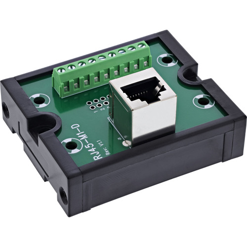 InLine® RJ45 Breakout-Buchse an 9pol Schraubklemme, Hutschiene, geschirmt