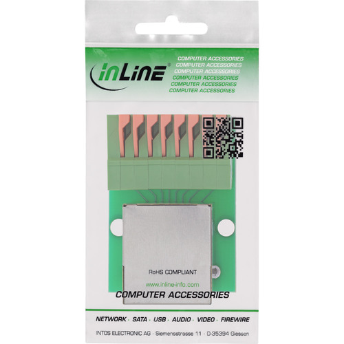 InLine® RJ45 Buchse an Push-In-Klemme, 8-polig, Cat.5e