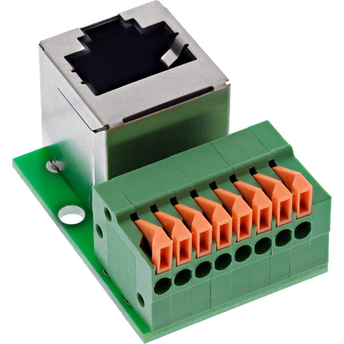 InLine® RJ45 Buchse an Push-In-Klemme, 8pol, Cat.5e, gewinkelt Adapter