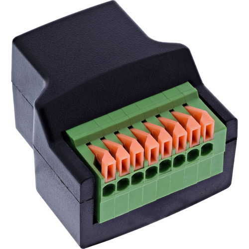 InLine® RJ45 Buchse an Terminalblock, 8-polig, Push-In-Klemme