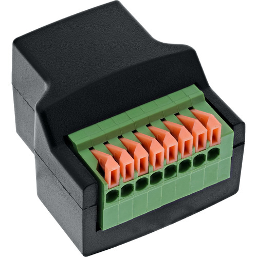 InLine® RJ45 Buchse an Terminalblock, 8pol, Push-In-Klemme Adapter