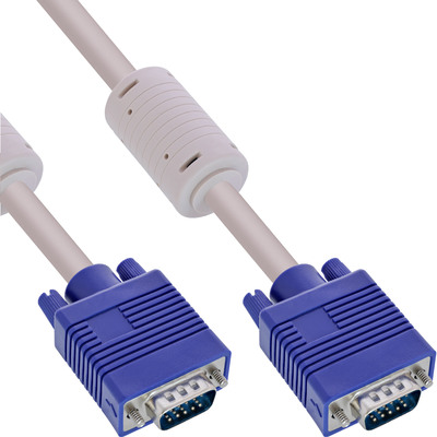 InLine® S-VGA Kabel, 15pol HD Stecker / Stecker, grau, 1,5m