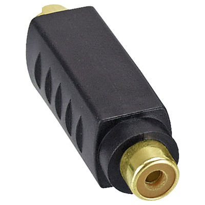 InLine® S-VHS Adapter aktiv, 4pol Mini DIN Stecker an Cinch Buchse, vergoldet (Produktbild 1)