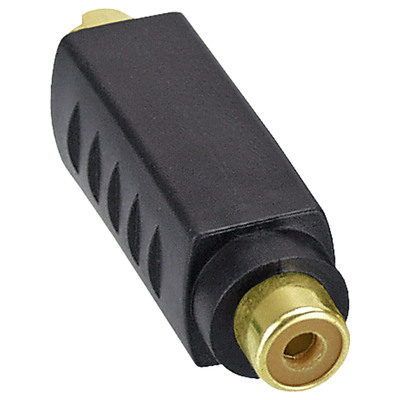 InLine S-VHS Adapter aktiv, 4pol Mini DIN Stecker an Cinch Buchse, vergoldete Anschlsse
