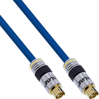 InLine® S-VHS Kabel, PREMIUM, vergoldete Stecker, 4pol mini DIN ST / ST, 0,5m