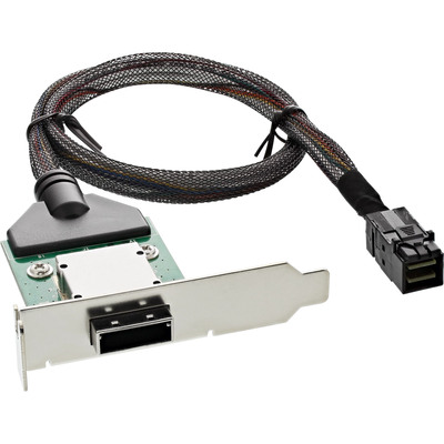 InLine SAS HD low profile PCI Slotblech mit Kabel, ext. SFF-8088 auf int. SFF-8643, 0,5m