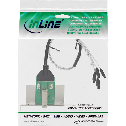 InLine® SAS HD Slotblech PCI + 50p Centr., mit Kabel, ext. SFF-8644 auf int. 4x