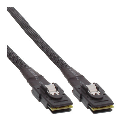 InLine® SAS Kabel int., Mini-SAS SFF-8087/Mini-SAS SFF-8087, m. Sideband, 0,5m