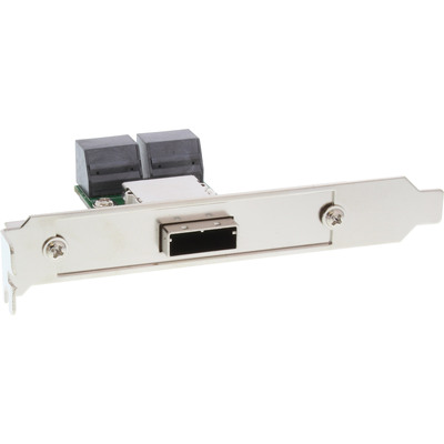 InLine SAS Slotblech PCI + 50p Centr., ext. SFF-8088 (TARGET OUT) auf int. 4x SATA (HOST IN)