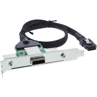 InLine SAS Slotblech PCI + 50p Centr., mit Kabel, ext. SFF-8088 auf int. SFF-8087, 0,5m