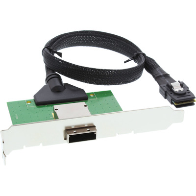 InLine SAS Slotblech PCI mit Kabel, ext. SFF-8088 auf int. SFF-8087, 0,5m