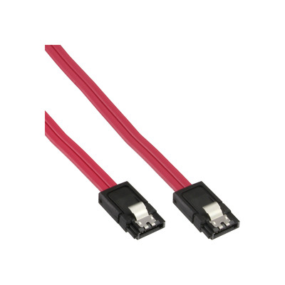 InLine® SATA 6Gb/s Kabel, mit Lasche, 0,3m (Produktbild 1)