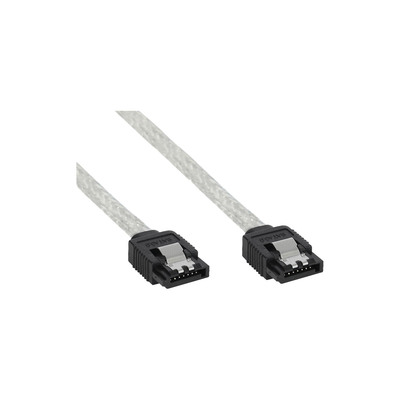 InLine® SATA 6Gb/s Kabel rund, mit Lasche, 0,5m (Produktbild 1)
