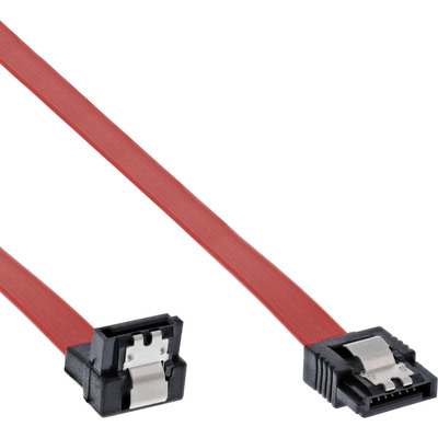 InLine® SATA Anschlusskabel abgewinkelt, mit Sicherheitslasche, 0,3m (Produktbild 1)