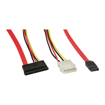 InLine SATA Anschlusskabel, mit Daten- und Stromanschluss, 50+15cm (Produktbild 1)