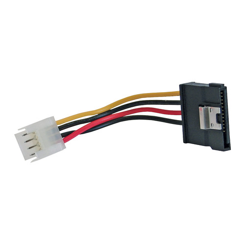 InLine® SATA Strom-Adapterkabel, 4pol Floppy zu 15pol SATA, mit Lasche, 0,06m Interne Kabel