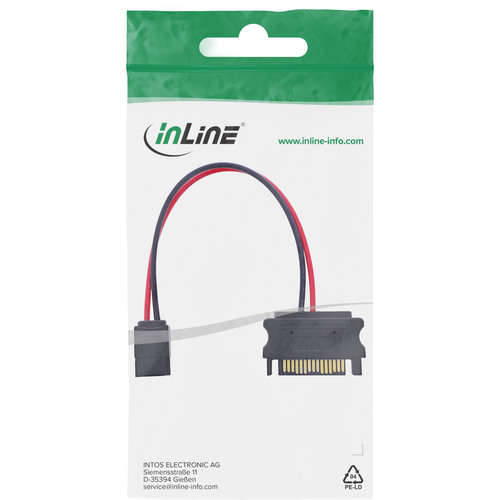 InLine® SATA Stromadapterkabel, SATA Buchse an SlimSATA Stecker, 0,15 m