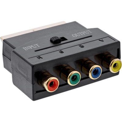 InLine Scart Adapter, Scart Stecker an 4x Cinch Buchse (RGB+Composite)