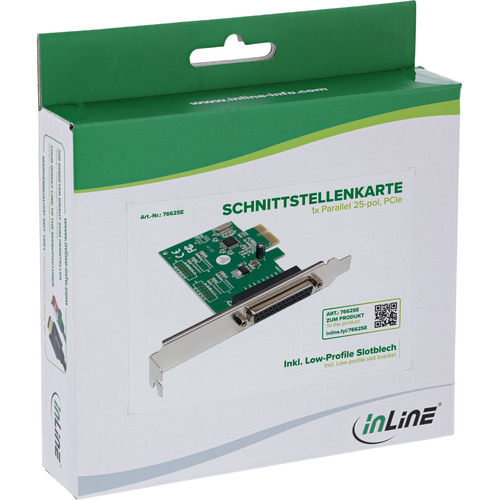 InLine® Schnittstellenkarte, 1x Parallel 25-pol, PCIe