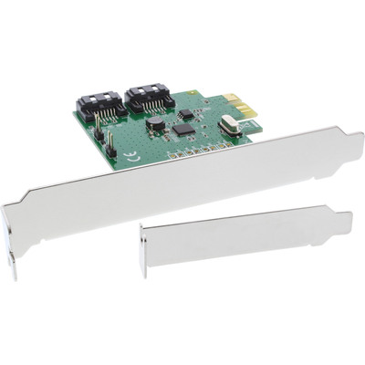 InLine® Schnittstellenkarte, 2-fach SATA 6Gb/s, x1 PCIe 2.0, RAID 0/1/SPAN, mit Low-Profile Slotblech