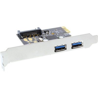 InLine Schnittstellenkarte, 2x USB 3.0, PCIe, mit SATA Strom