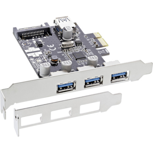 InLine® Schnittstellenkarte, 3x+1x USB 3.2 Gen.1, PCIe, SATA + LP-Slotblech