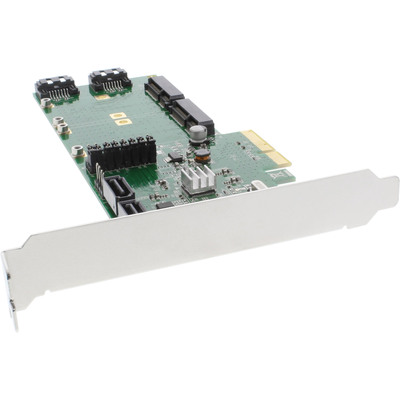InLine Schnittstellenkarte, 4x SATA 6Gb/s, RAID 0,1,10 JBOD, mit 4x SATA + 2x mSATA, PCIe 2.0 (PCI-Express) InLine Schnittstellenkarte, 4x SATA 6Gb/s, RAID 0,1,10 JBOD, mit 4x SATA + 2x mSATA, PCIe 2.0 (PCI-Express)