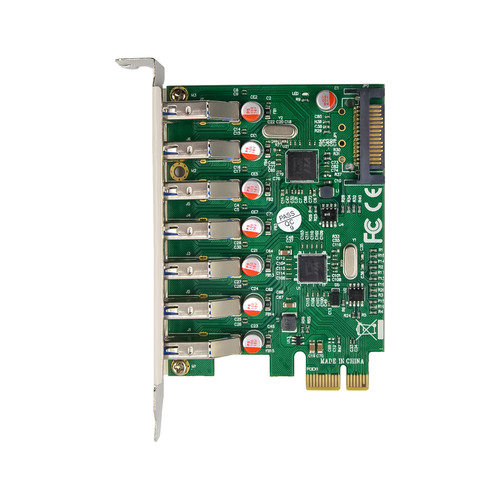 InLine® Schnittstellenkarte, 7x USB-A 3.2 Gen.1, PCIe, SATA Strom, VL805