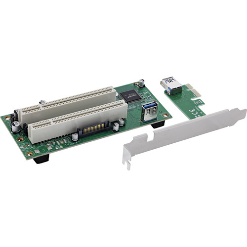 InLine® Schnittstellenkarte, PCIe x1 zu 2x PCI 32-Bit, inkl. 60 cm Kabel