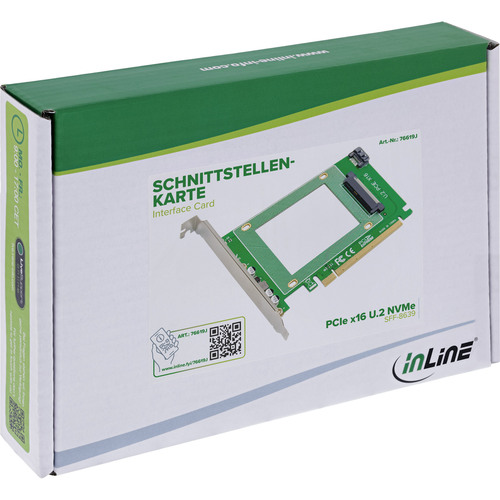 InLine® Schnittstellenkarte, PCIe x16 zu U.2 NVMe, SFF-8639, intern