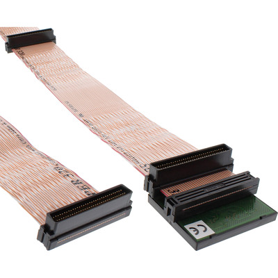 InLine SCSI U320 Flachbandkabel, 68pol, für 2 Geräte, mit Terminator, 0,78m (Produktbild 1)