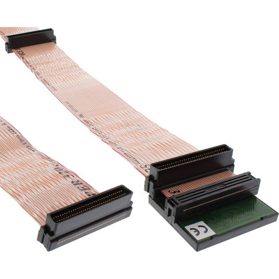 InLine SCSI U320 Flachbandkabel, 68pol, fr 2 Gerte, mit Terminator, 0,78m
