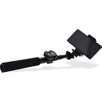 InLine Selfie Stick / Mini Handy Stativ, Bluetooth Funkauslser, Teleskop, schwarz, Aluminium, 0,75m