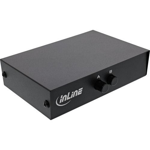 InLine® Seriell-Umschalter manuell 2-fach, RS232, 9pol Sub-D Signale verteilen