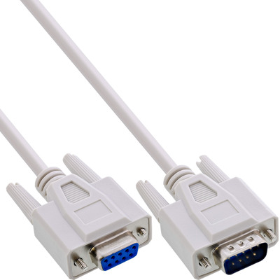 InLine® Serielle Verlängerung, 9pol Stecker / Buchse, vergossen, 1:1 belegt, 2m