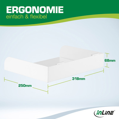 InLine® Slatwall Ablage groß, weiß