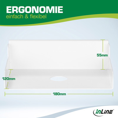 InLine® Slatwall Ablage klein, weiß