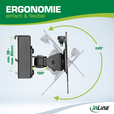 InLine® Slatwall Monitorhalterung kurz