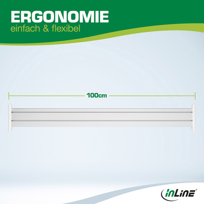 InLine® Slatwall Panel Aluminium, für Tischhalterung, 1m