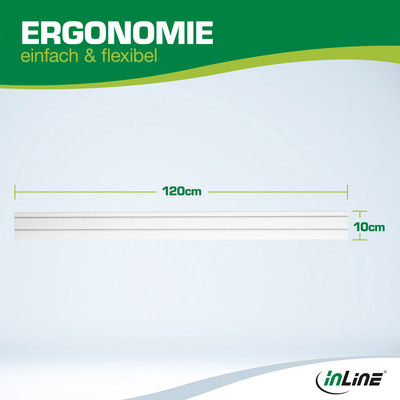 InLine® Slatwall Panel Aluminium, für Wandhalterung, weiß, 1,2m